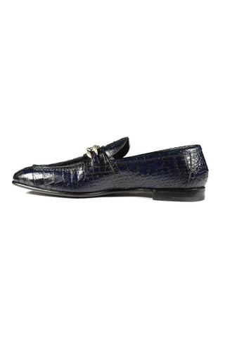 Jo Ghost 2955 Crocodile Embossed Leather Chain Loafers (JG5312)