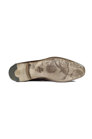 Jo Ghost 2955 Crocodile Embossed Leather Chain Loafers (JG5312)-Dellamoda