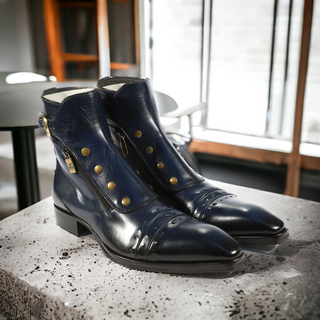 Jo Ghost 3206 Calf-Skin Leather Buckle Boots (JG5318)-AmbrogioShoes