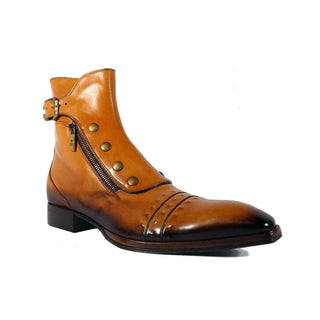 Jo Ghost 3206 Calf-Skin Leather Buckle Boots (JG5318)-AmbrogioShoes