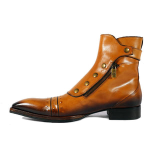 Jo Ghost 3206 Calf-Skin Leather Buckle Boots (JG5318)-AmbrogioShoes