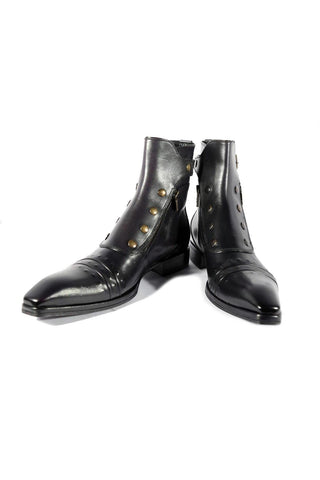 Jo Ghost 3206 Calf-Skin Leather Buckle Boots (JG5318)-AmbrogioShoes