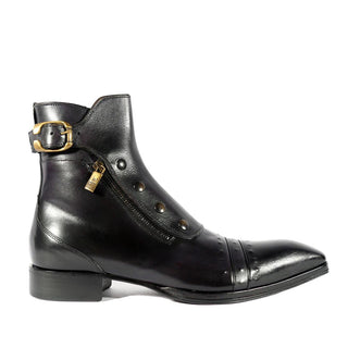 Jo Ghost 3206 Calf-Skin Leather Buckle Boots (JG5318)-AmbrogioShoes