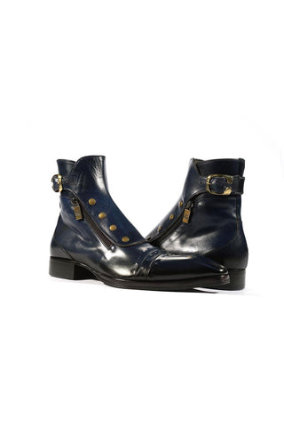 Jo Ghost 3206 Leather Buckle Boots (JG5318)-AmbrogioShoes