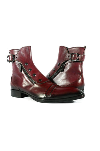 Jo Ghost 3206 Leather Buckle Boots (JG5318)-AmbrogioShoes