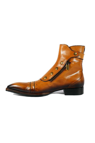 Jo Ghost 3206 Leather Buckle Boots (JG5318)-AmbrogioShoes
