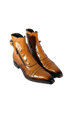 Jo Ghost 3206 Leather Buckle Boots (JG5318)-AmbrogioShoes