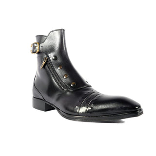 Jo Ghost 3206 Men's Shoes Calf-Skin Leather Buckle Boots (JG5318)-AmbrogioShoes