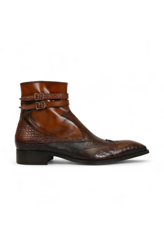 Jo Ghost 4764 Louisiana Crocodile / Lizard Embossed Leather Boots (JG5323)