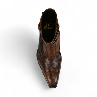 Jo Ghost 4764 Louisiana Crocodile / Lizard Print Leather Boots (JG5323)-AmbrogioShoes