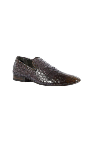 Jo Ghost Crocodile Embossed Calf-Skin Leather Loafers (JG5112)