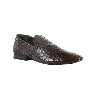 Jo Ghost Men's Shoes Crocodile Print Calf-Skin Leather Loafers (JG5112)-AmbrogioShoes