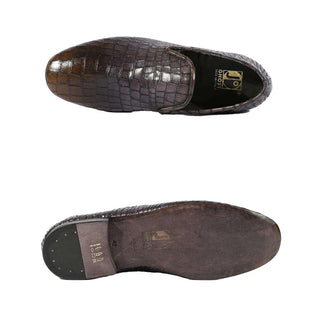 Jo Ghost Men's Shoes Crocodile Print Calf-Skin Leather Loafers (JG5112)-AmbrogioShoes