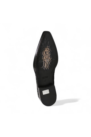 Jo Ghost Parma Doc Col Nero Embroidered Leather Oxfords (JG2201)