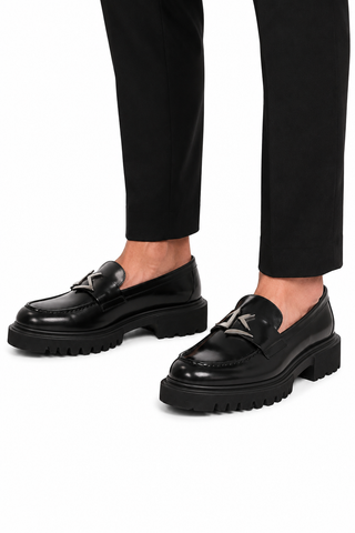 John Richmond 12242 Calf-Skin Leather Slip-On Loafer (JR1007)-AmbrogioShoes