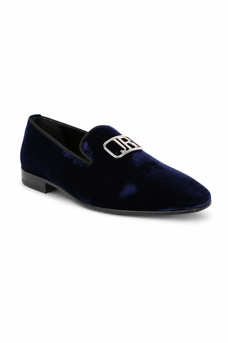 John Richmond 12286 Velvet Slip-On Loafer (JR1008)-AmbrogioShoes