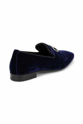 John Richmond 12286 Velvet Slip-On Loafer (JR1008)-AmbrogioShoes