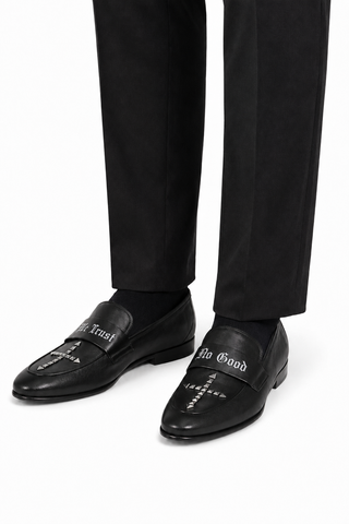 John Richmond 14024 Calf-Skin Leather Slip-On Loafer (JR1011)-AmbrogioShoes