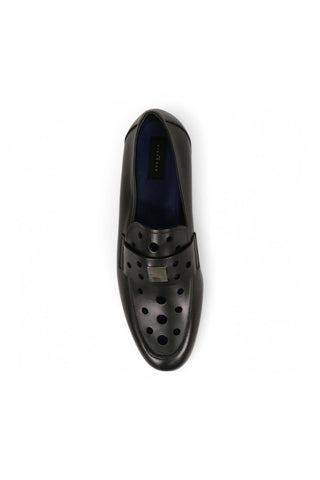 John Richmond 14025 Calf-Skin Leather Perforated Slip-On Loafer (JR1012)-AmbrogioShoes