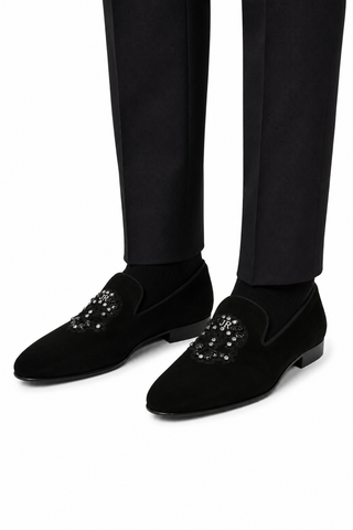 John Richmond 15787 Suede Slip-On Loafer (JR1010)-Dellamoda