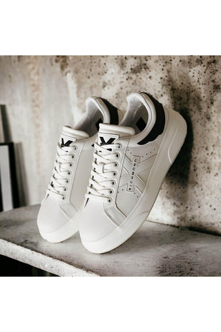 John Richmond 22203/CP White Calf-Skin Leather Casual Sneakers (JR1002)-AmbrogioShoes