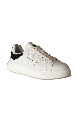 John Richmond 22203/CP White Leather Casual Sneakers (JR1002)-Dellamoda