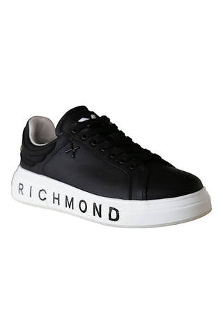 John Richmond 22204/CP Black Leather Casual Sneakers (JR1000)