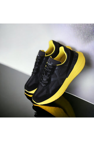 John Richmond 22224/CP Black Fabric / Suede Casual Sneakers (JR1001)-Dellamoda