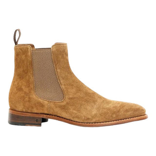 John Varvatos Amsterdam Mushroom Brown Suede Chelsea Boots (JV1002)-AmbrogioShoes
