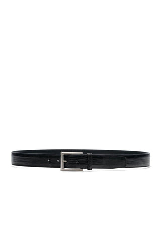 Magnanni 1166 Men's Black Tejulington Lizard Belt (MAGB1044)