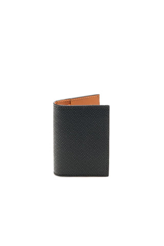 Magnanni 1280 Men's Black Pebble Leather Card Fold Wallet (MAW1006)-Dellamoda