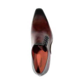 Magnanni 15024 Abrahan Burgundy Calf-Skin Leather Whole-Cut Oxfords (MAGS1129)-AmbrogioShoes