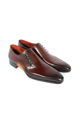 Magnanni 15024 Abrahan Burgundy Leather Whole-Cut Oxfords (MAGS1129)