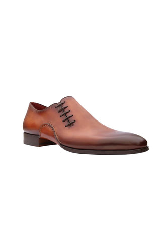 Magnanni 15024 Abrahan Cognac Calf-Skin Leather Whole-Cut Oxfords (MAGS1135)-AmbrogioShoes