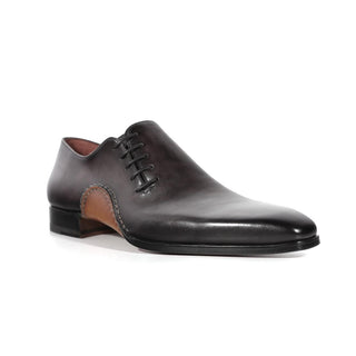 Magnanni 15024 Abrahan Gray Calf-Skin Leather Whole-Cut Oxfords (MAGS1131)-AmbrogioShoes