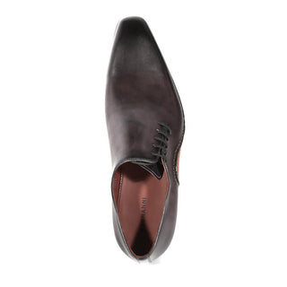 Magnanni 15024 Abrahan Gray Calf-Skin Leather Whole-Cut Oxfords (MAGS1131)-AmbrogioShoes