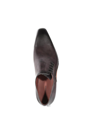 Magnanni 15024 Abrahan Gray Leather Whole-Cut Oxfords (MAGS1131)