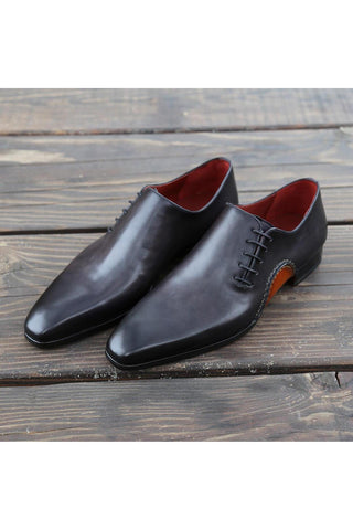 Magnanni 15024 Abrahan Gray Leather Whole-Cut Oxfords (MAGS1131)