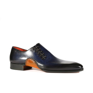 Magnanni 15024 Abrahan Wind Navy Calf-Skin Leather Whole-Cut Oxfords (MAGS1001)-AmbrogioShoes