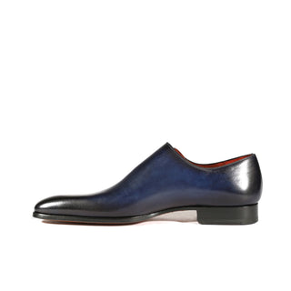 Magnanni 15024 Abrahan Wind Navy Calf-Skin Leather Whole-Cut Oxfords (MAGS1001)-AmbrogioShoes