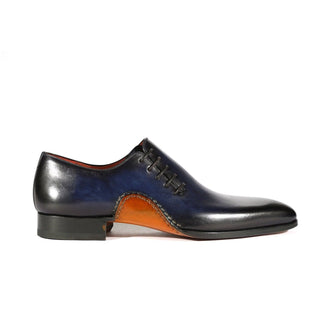 Magnanni 15024 Abrahan Wind Navy Calf-Skin Leather Whole-Cut Oxfords (MAGS1001)-AmbrogioShoes