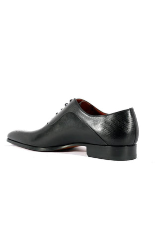 Magnanni 20120 Sanchez II Black Grabado Embossed / Leather Oxfords (MAGS1122)-AmbrogioShoes