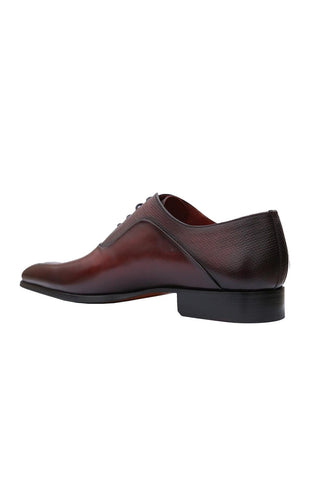 Magnanni 20120 Sanchez II Burgundy Grabado Embossed / Calf-Skin Leather Oxfords (MAGS1134)