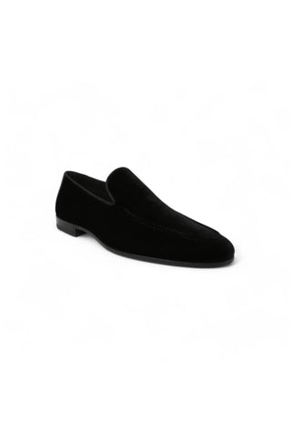 Magnanni 22335 Black Velvet Formal/Dress Loafers (MAGS1148)-AmbrogioShoes