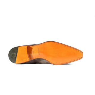 Magnanni 23501 Safari Gray Suede / Patina Leather Chelsea Boots (MAGS1086)-AmbrogioShoes