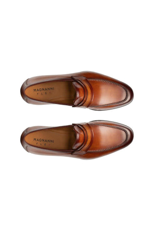 Magnanni 23822 Daniel Brown Calf-Skin Leather Penny Loafers (MAGS1008)-AmbrogioShoes