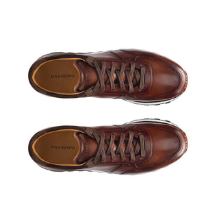 Magnanni 23961 Arco Medium Brown Suede / Calf-Skin Leather Casual Sneakers (MAGS1081)-AmbrogioShoes