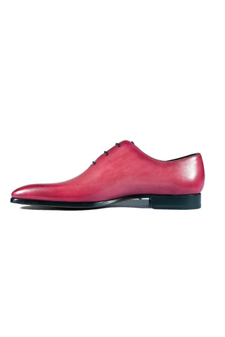 Magnanni 24140 Flamenco Pink Patina Leather Whole-Cut Oxfords (MAGS1096)-AmbrogioShoes