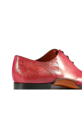 Magnanni 24140 Flamenco Pink Patina Leather Whole-Cut Oxfords (MAGS1096)-Dellamoda