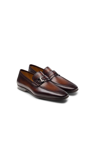 Magnanni 24379 Raso Brown Leather Slip-On Penny Loafers (MAGS1079)-Dellamoda